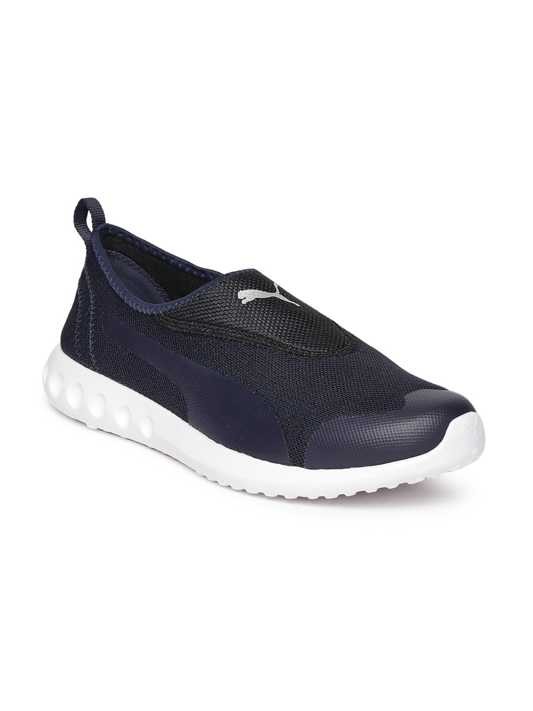 

Puma Men Navy Blue & Black Colourblocked Concave 3 MU Running Shoes