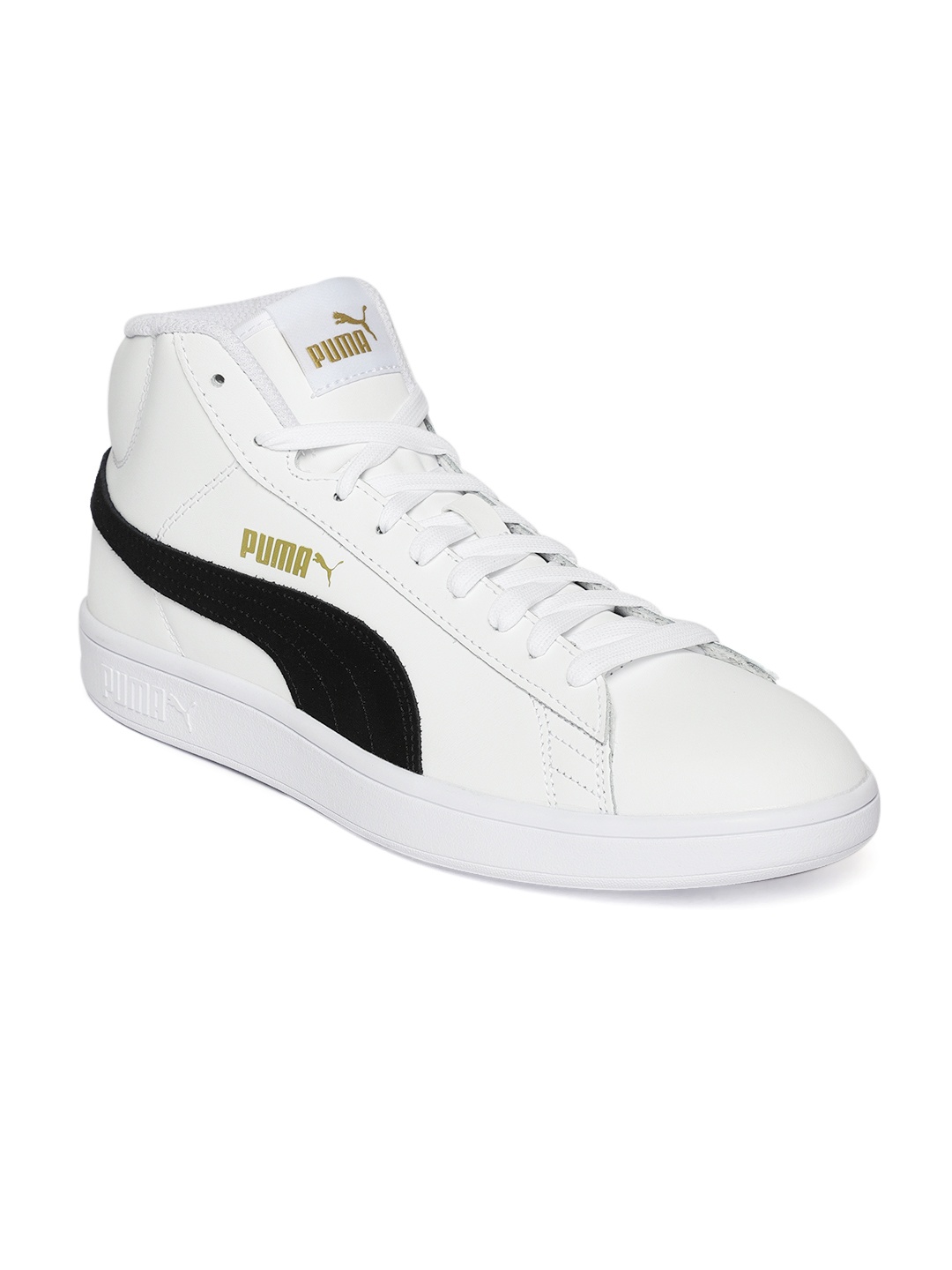 

Puma Unisex White Smash v2 Mid L Mid-Top Sneakers