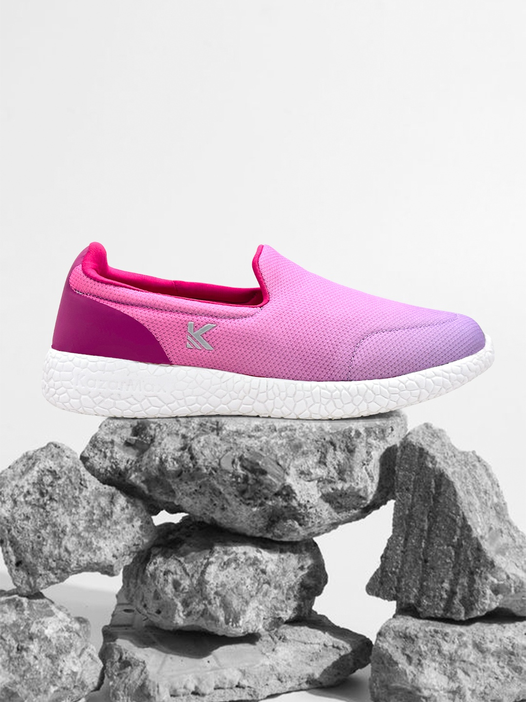 

KazarMax Women Pink & Purple Ombre Dyed Slip-On Sneakers