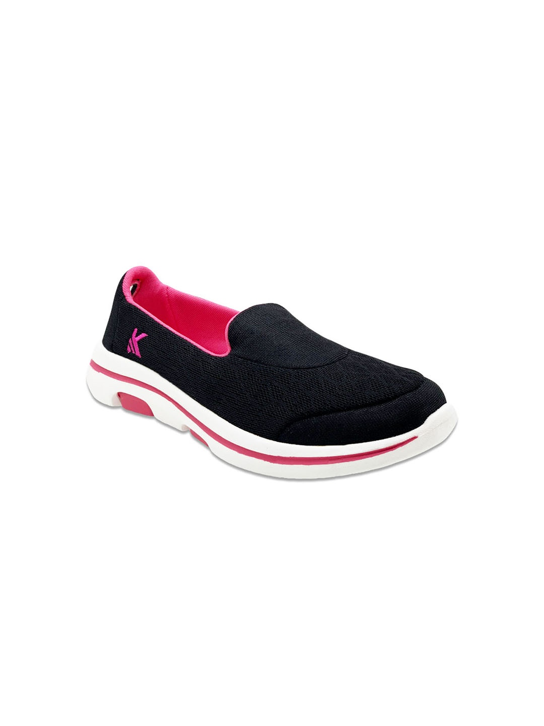 

KazarMax Women Black Slip-On Walking Sneakers