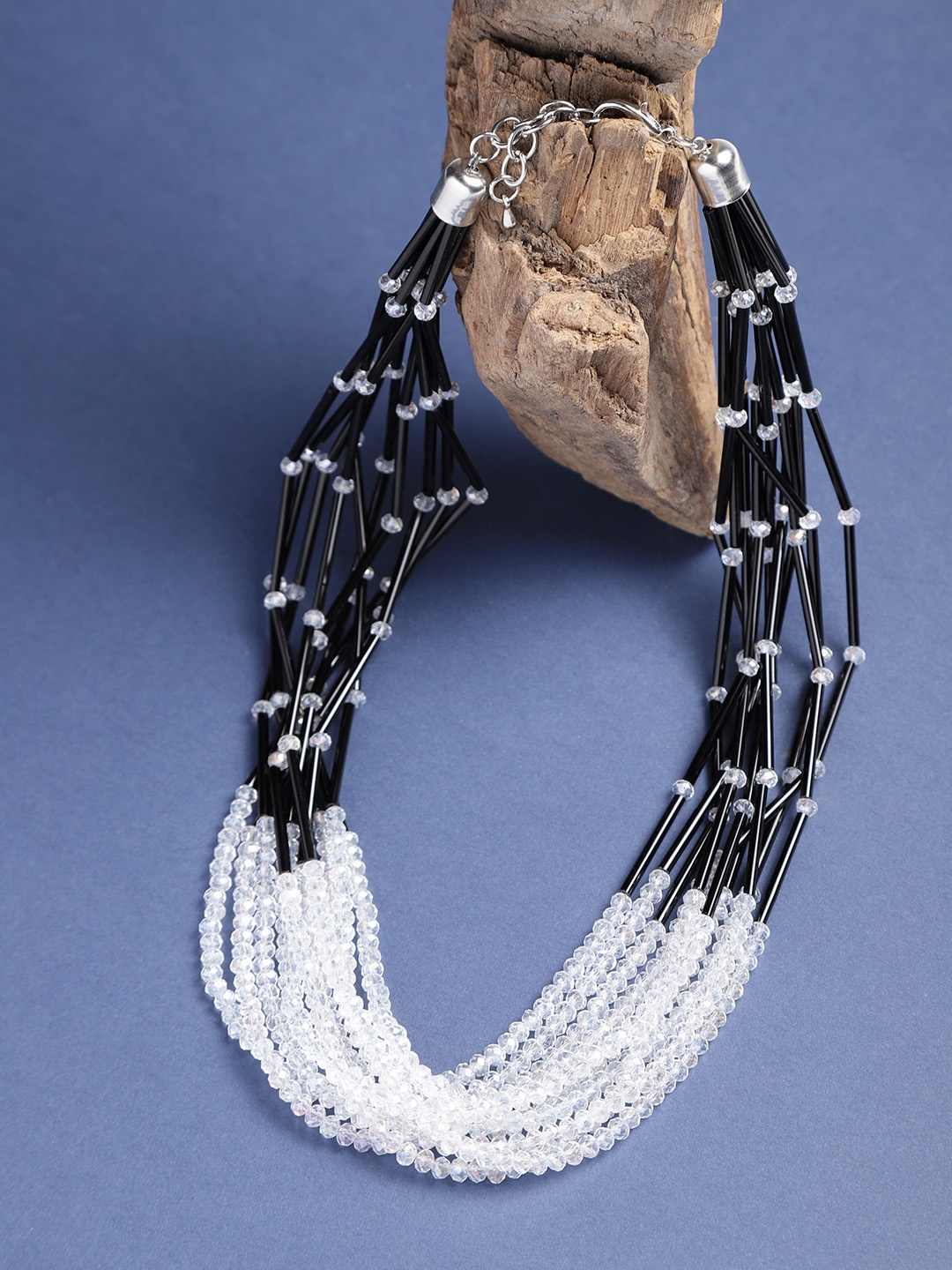 

Jewels Galaxy Black Copper-Plated Beaded Multi-Stranded Necklace