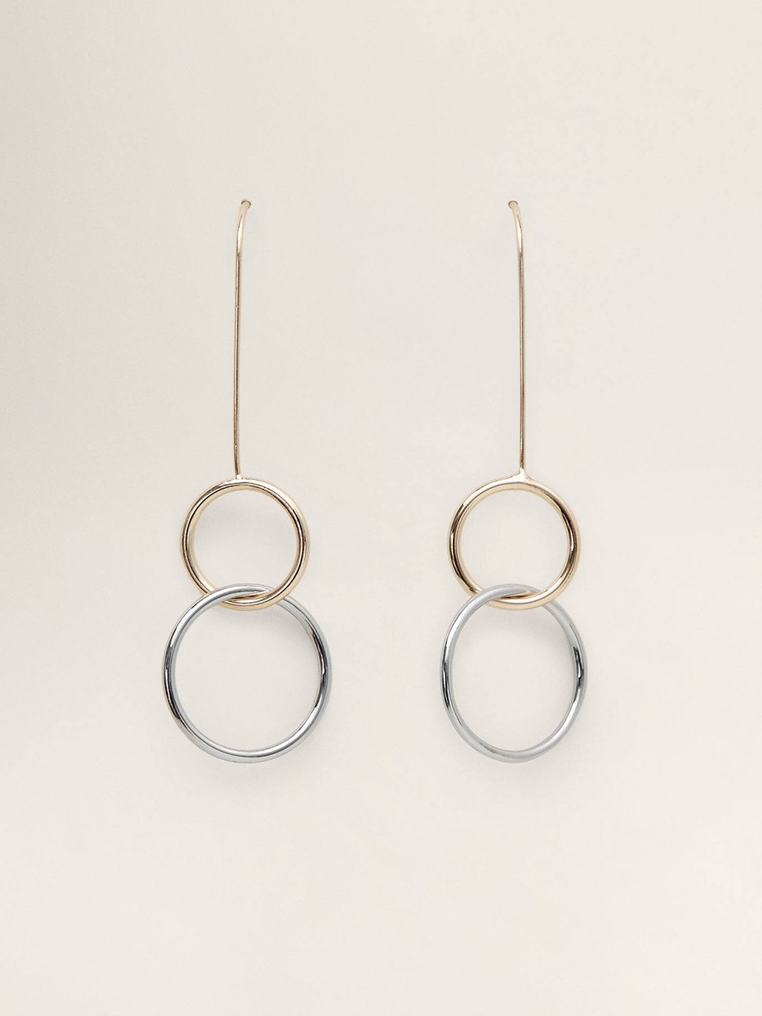 

MANGO Contemporary Drop Earrings, Gold