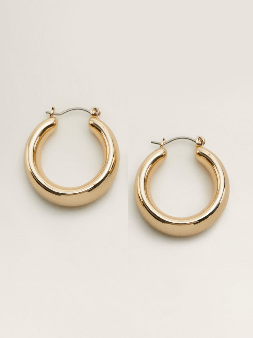

MANGO Gold-Toned Circular Hoop Earrings