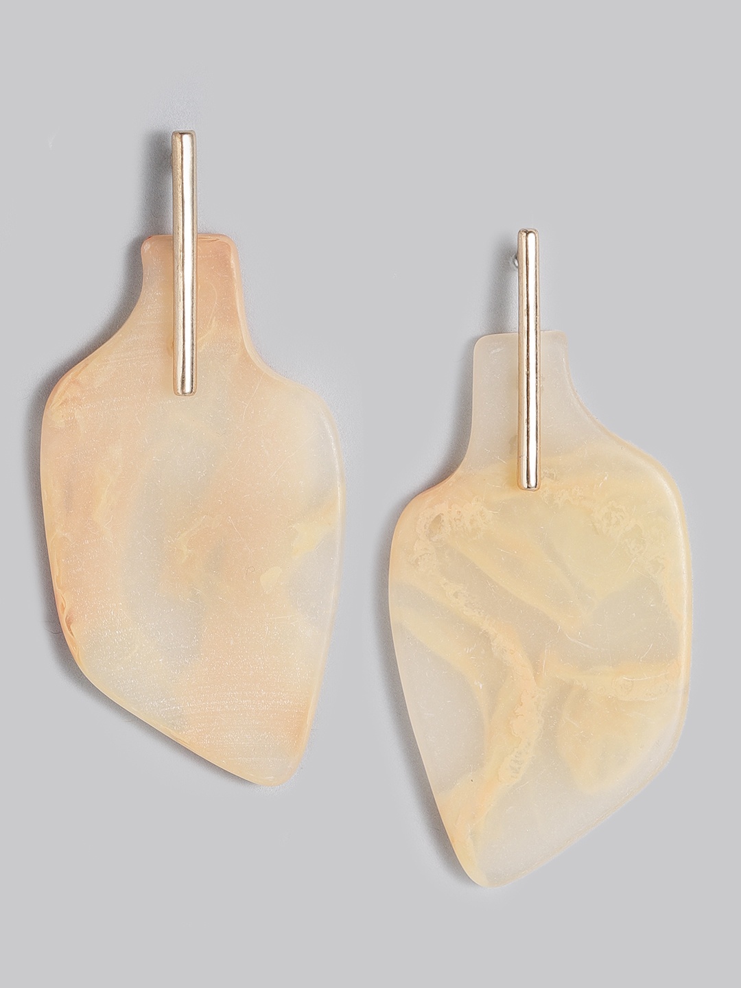 

MANGO Beige Resin Beads Contemporary Drop Earrings