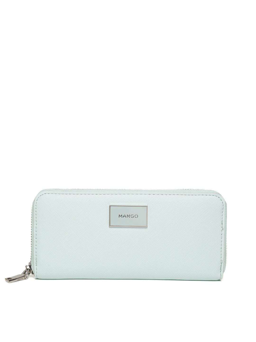 

MANGO Women Mint Green Solid Zip Around Wallet