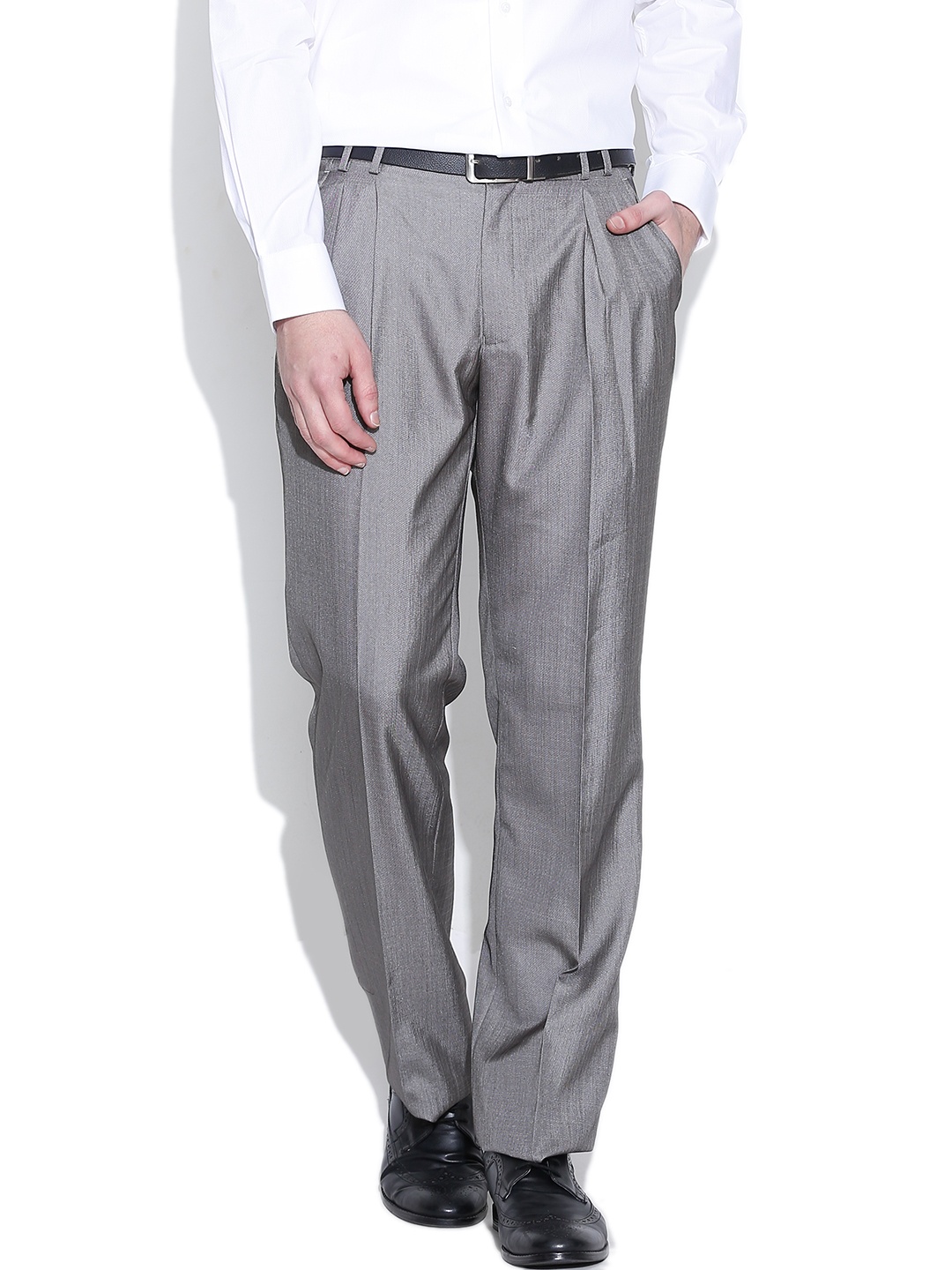 

Van Heusen Grey Custom Fit Formal Trousers