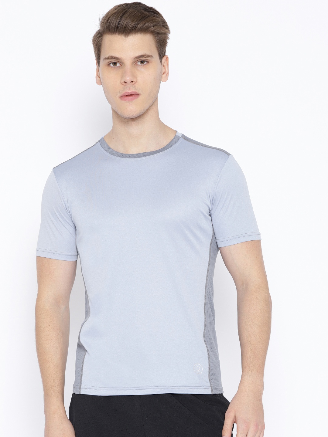 

Chkokko Men Blue Solid Round Neck Training T-shirt