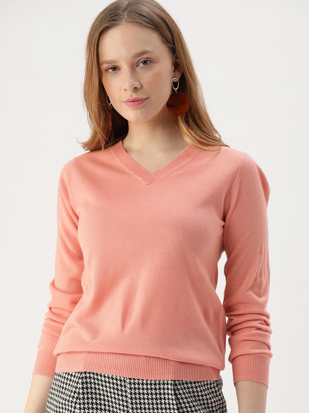 

DressBerry Women Pink Solid Sweater