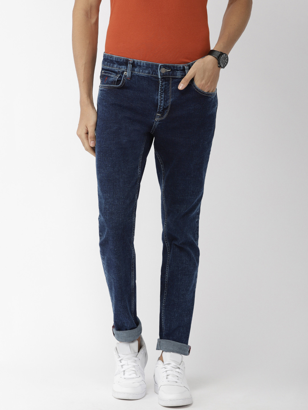 

Indian Terrain Men Blue Brooklyn Slim Fit Mid-Rise Clean Look Stretchable Jeans