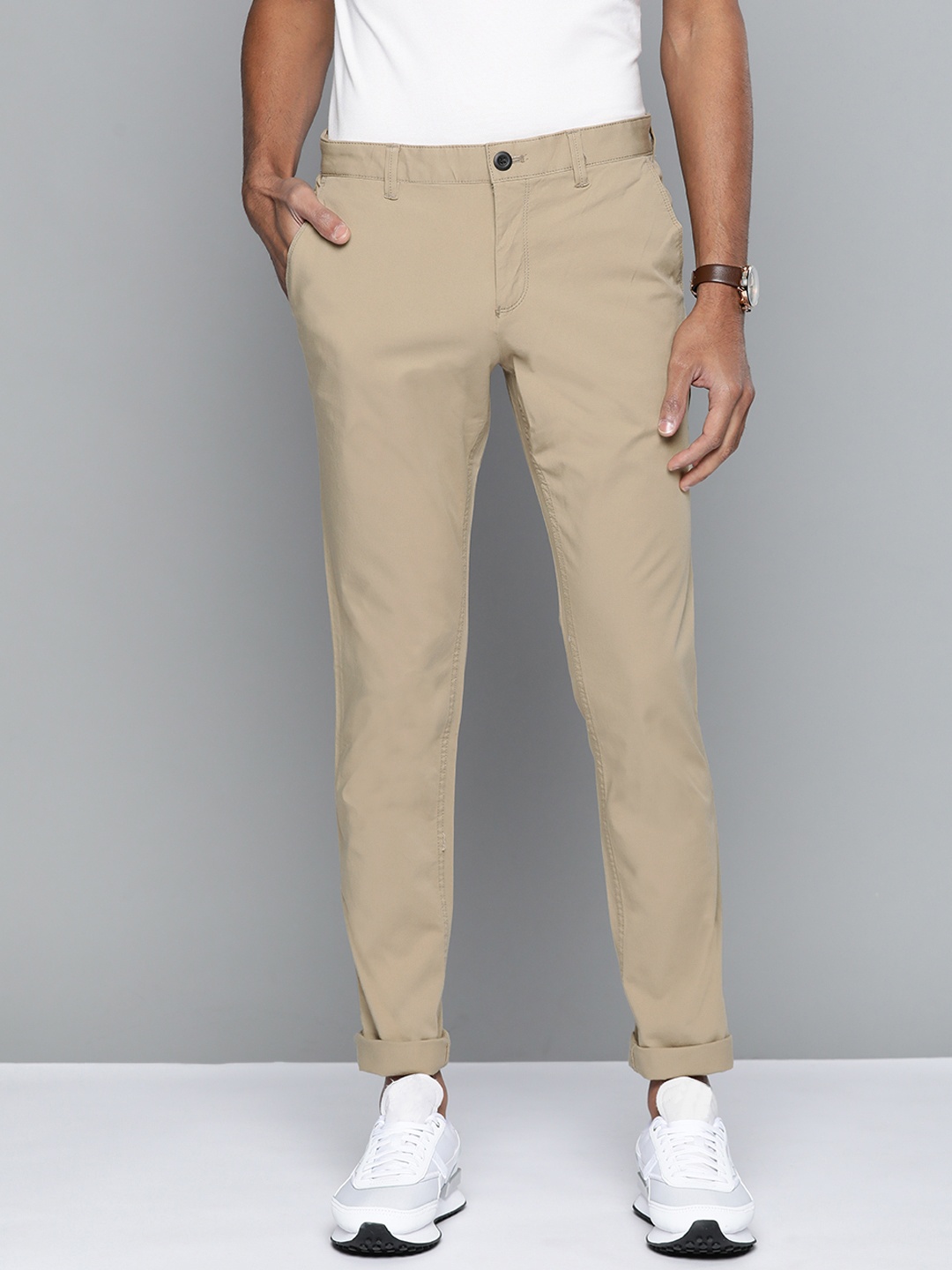 

Indian Terrain Men Khaki Urban Comfort Fit Trousers