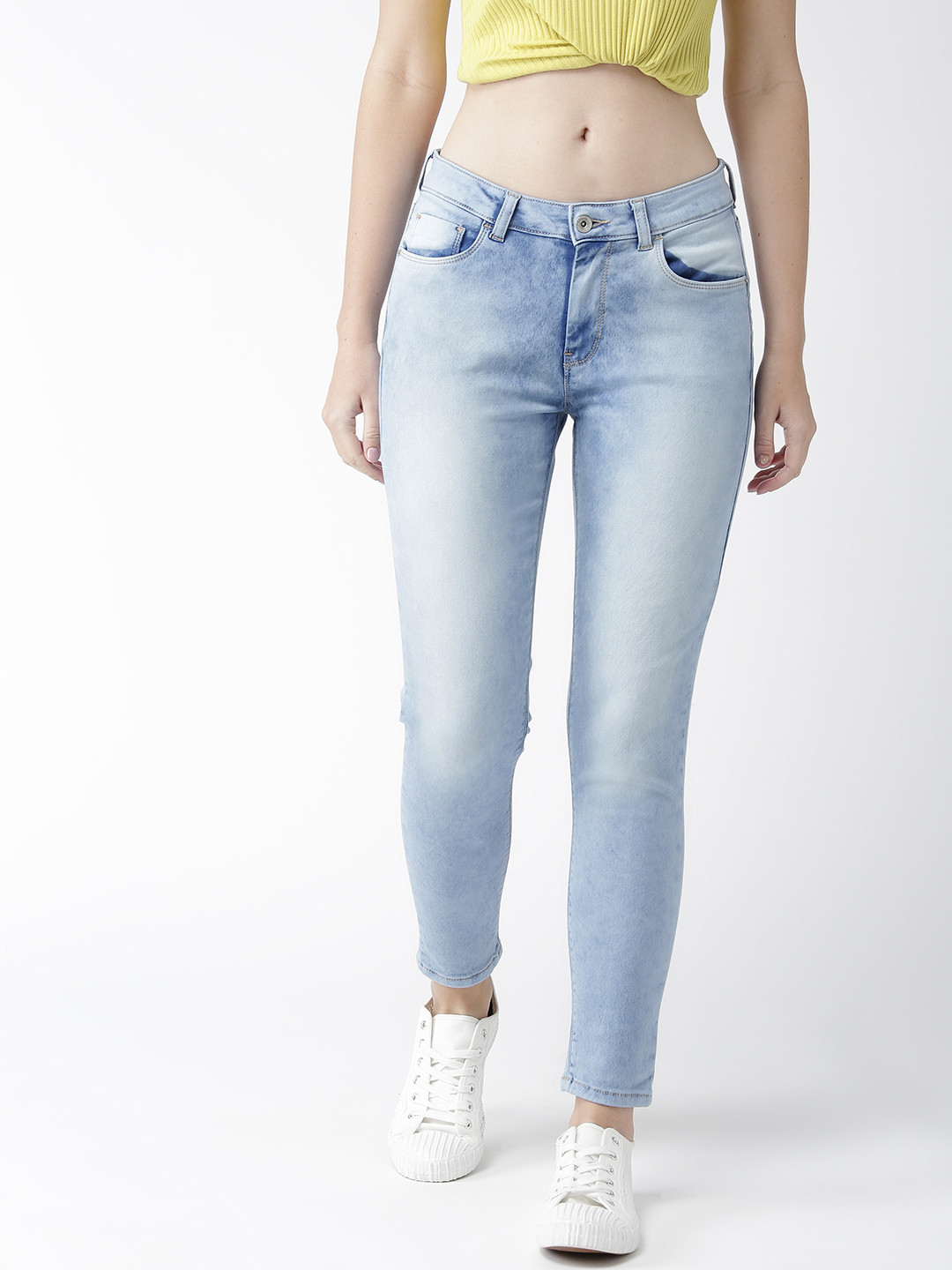 

Flying Machine Women Blue Skinny Fit Mid-Rise Clean Look Stretchable Jeans