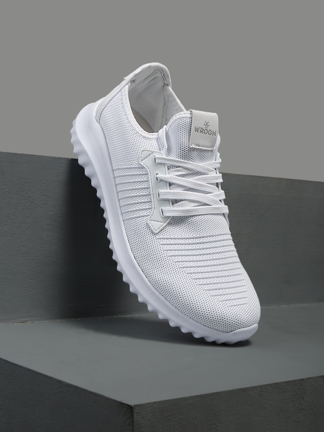 

WROGN Men White Textured Sneakers