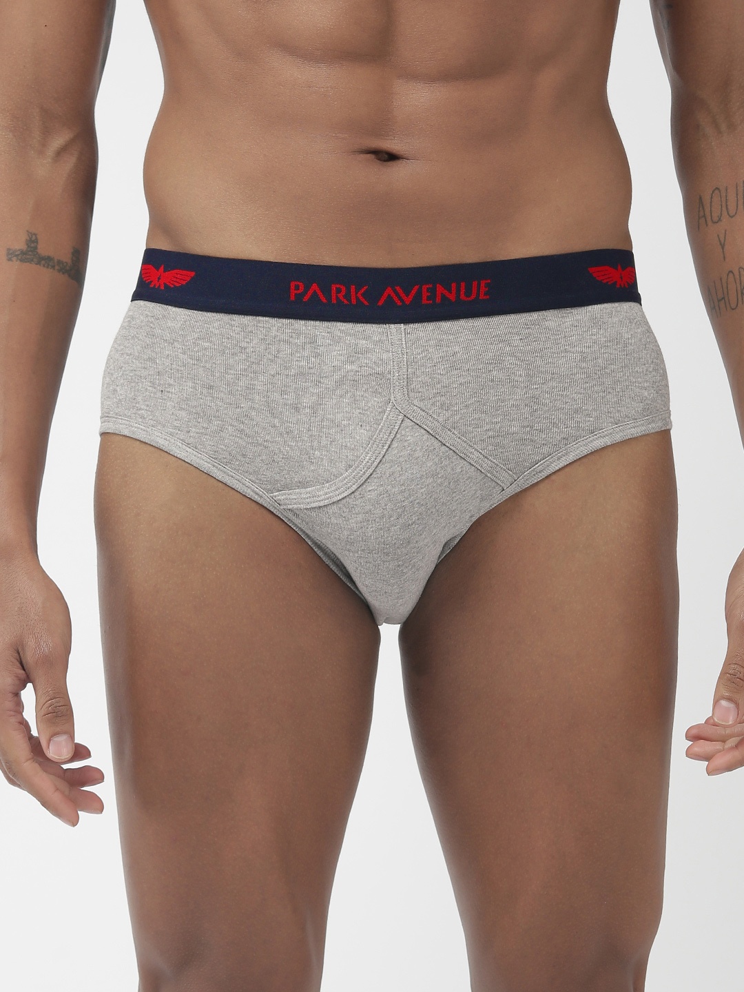 

Park Avenue Men Grey Melange Solid Briefs PZRM00012