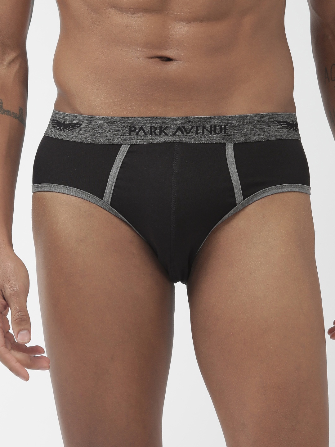 

Park Avenue Men Black Solid Briefs PZRR00125