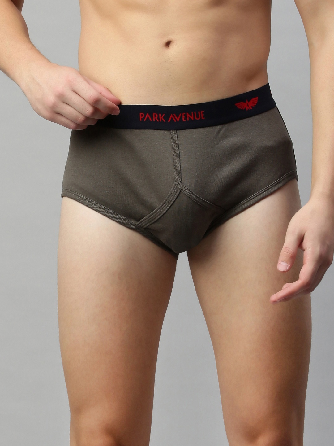 

Park Avenue Men Grey Solid Briefs PZRM00012