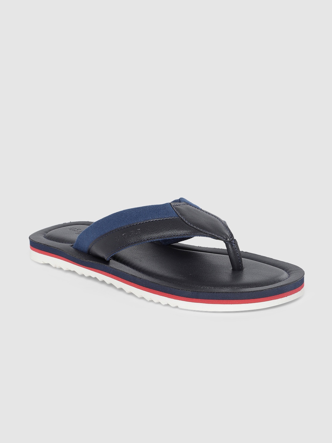 

U.S. Polo Assn. Men Navy Blue Solid Thong Flip Flops