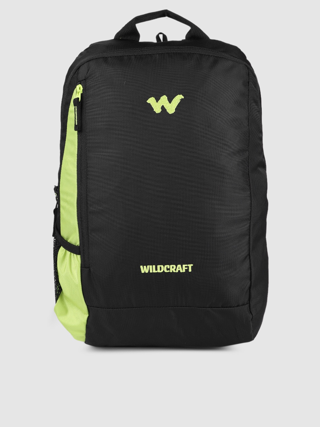 

Wildcraft Unisex Black Fluoroscent Green Streak 1.0 Brand Logo Printed Laptop Backpack