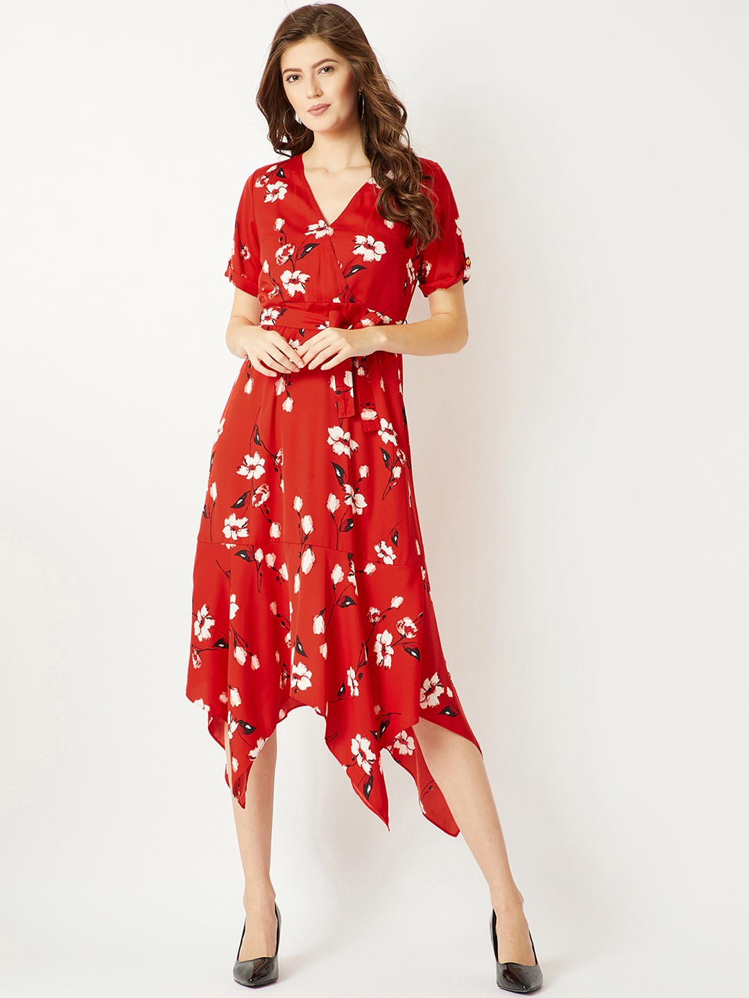 

Miss Chase Women Red Fit and Flare Dress