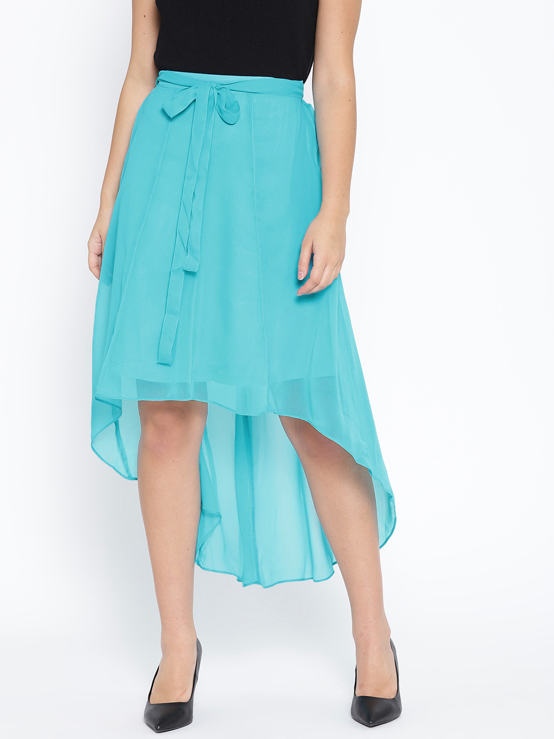 

Karmic Vision Women Blue Solid A-Line Skirt