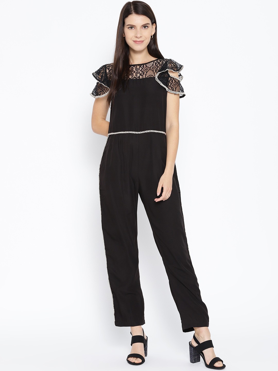 

Karmic Vision Women Black Solid Jumpsuit