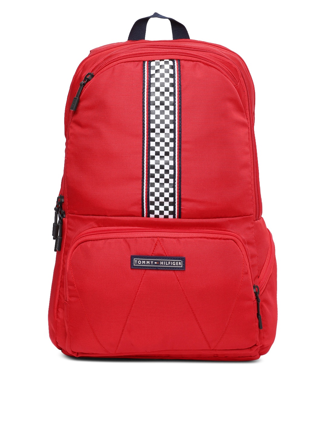 

Tommy Hilfiger Unisex Red Solid Laptop Backpack