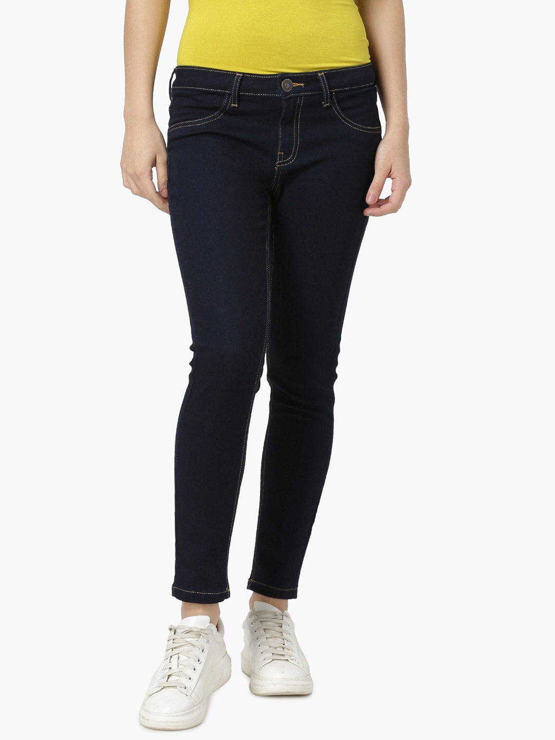 

Ginger by Lifestyle Women Blue Skinny Fit Mid-Rise Clean Look Jeans