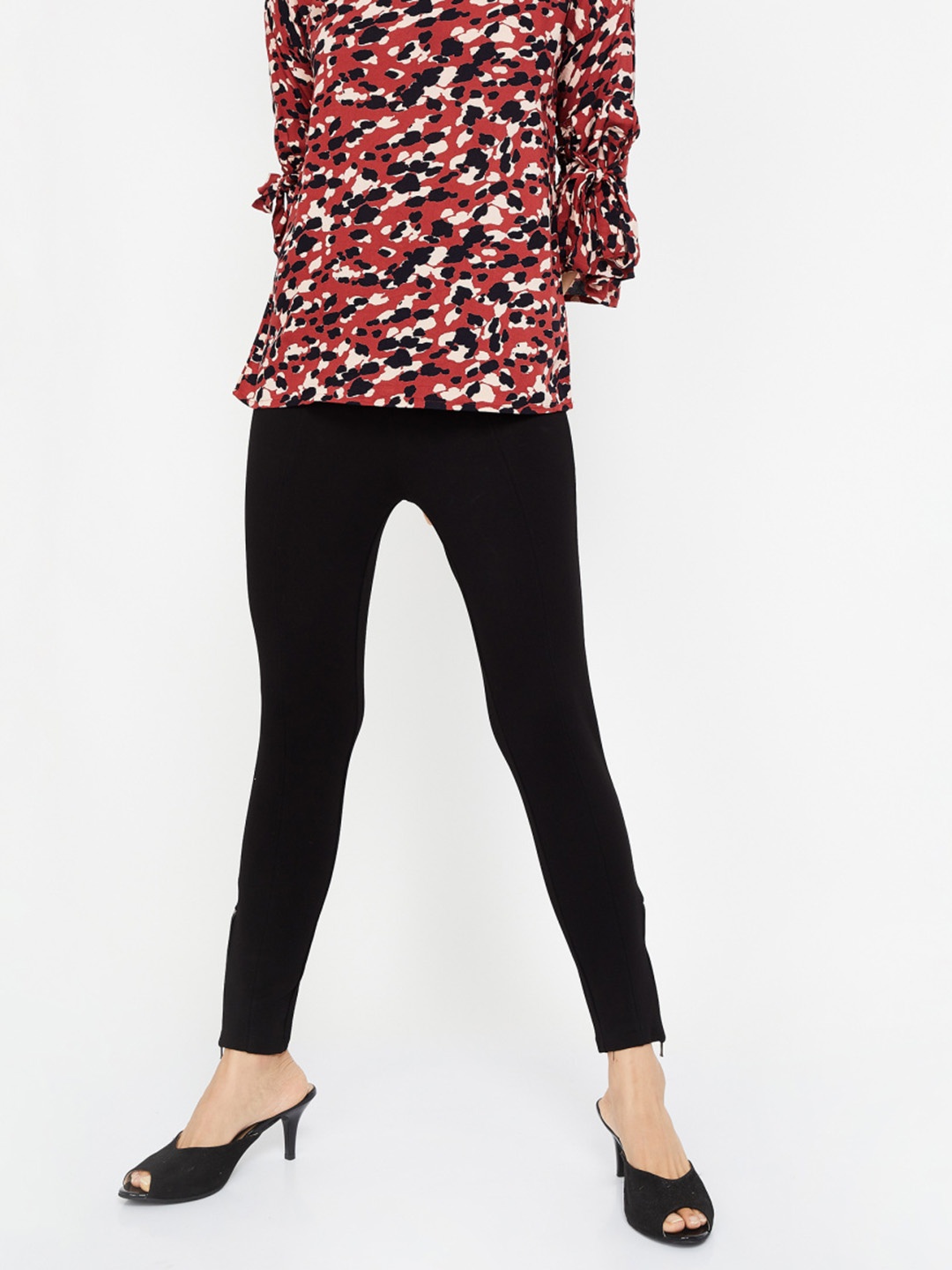 

Ginger by Lifestyle Women Black Regular Fit Solid Regular Trousers