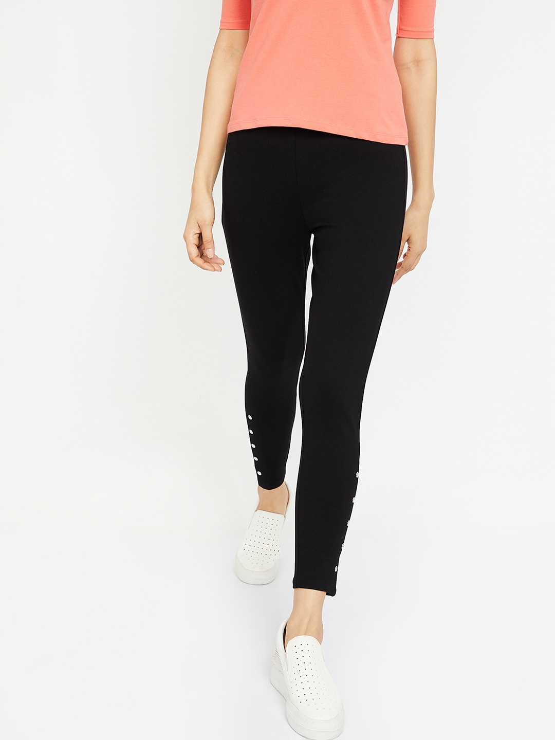 

Ginger by Lifestyle Women Black Regular Fit Solid Regular Trousers