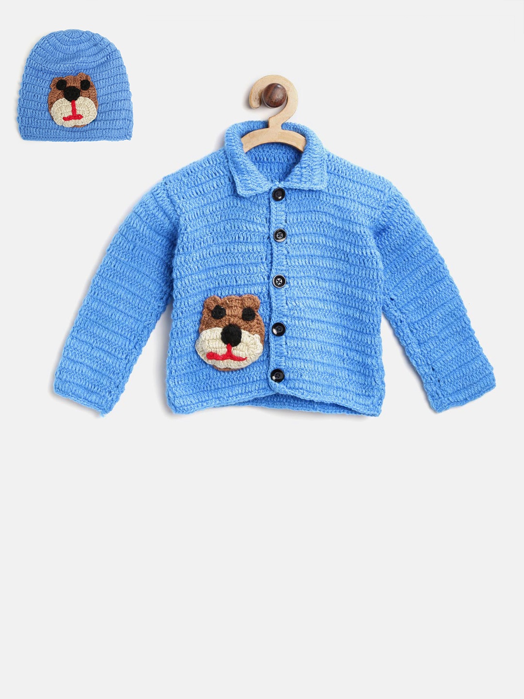 

CHUTPUT Kids Blue Solid Cardigan