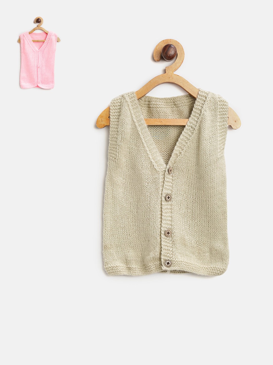 

CHUTPUT Kids Pack of 2 Self-Design Cardigan, Pink