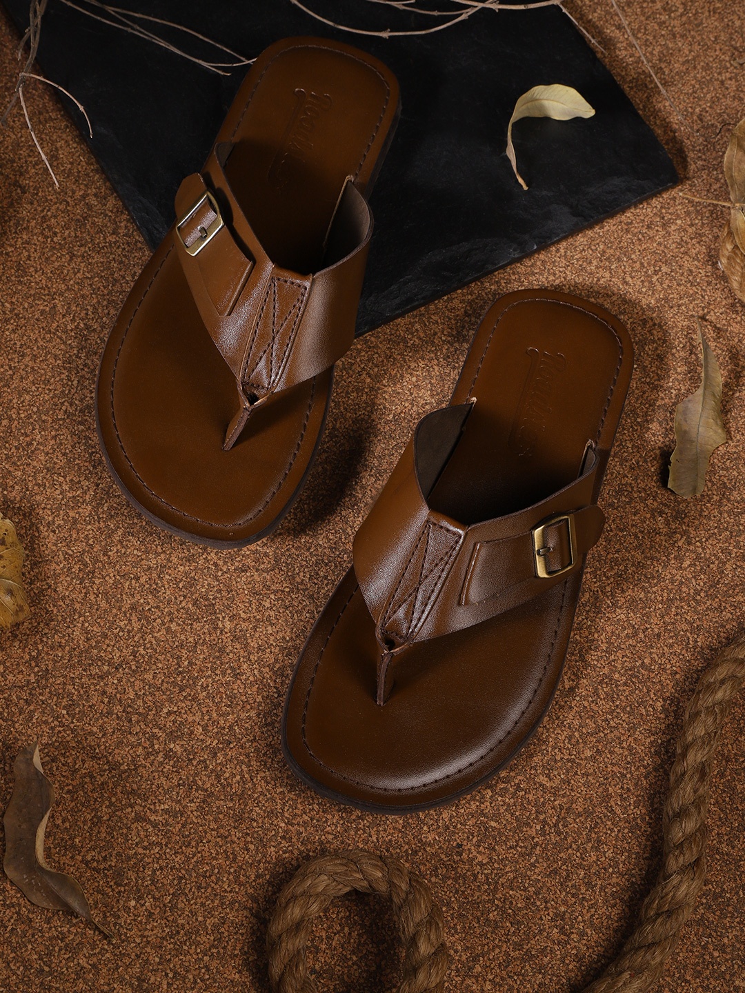 

The Roadster Lifestyle Co Men Brown Comfort Sandals