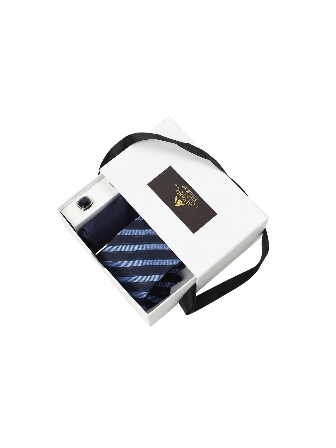 

Alvaro Castagnino Men Blue & Silver-Toned Accessory Gift Set