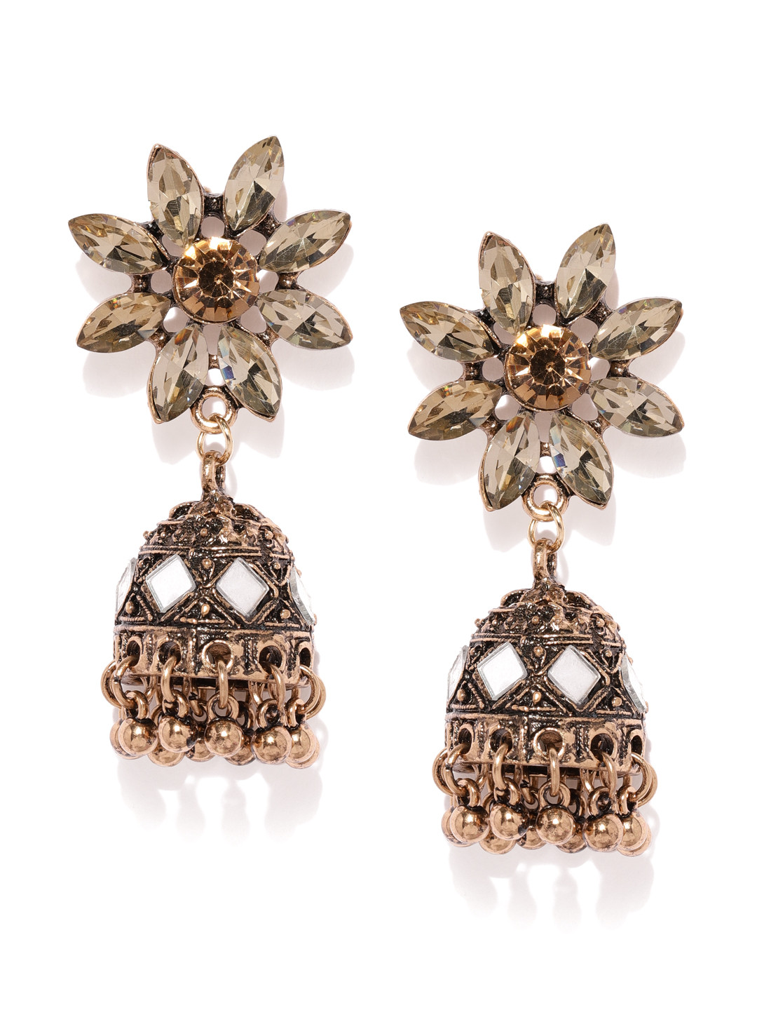

justpeachy Rose Gold Dome Shaped Jhumkas