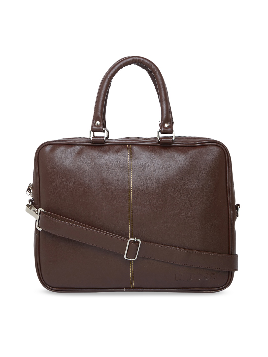 

MBOSS Unisex Brown Solid Laptop Bag