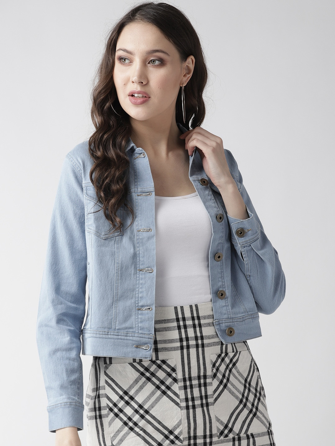 

Style Quotient Women Blue Solid Denim Jacket