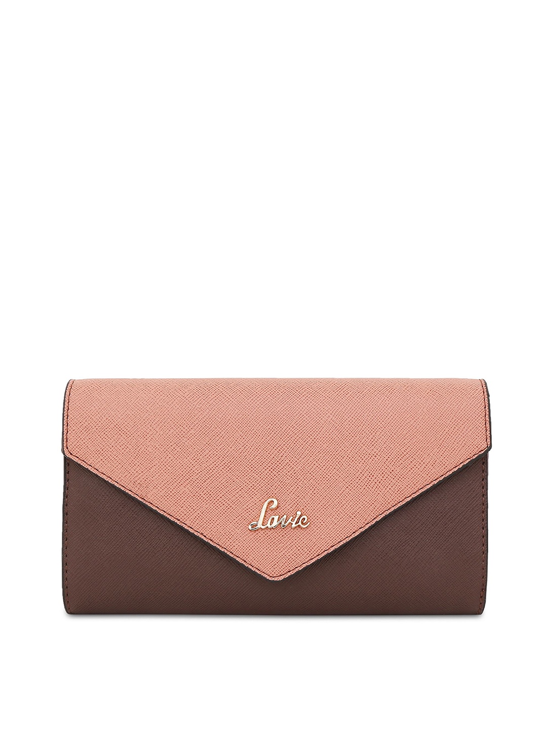 

Lavie Women Burgundy & Beige Colourblocked Three Fold Wallet