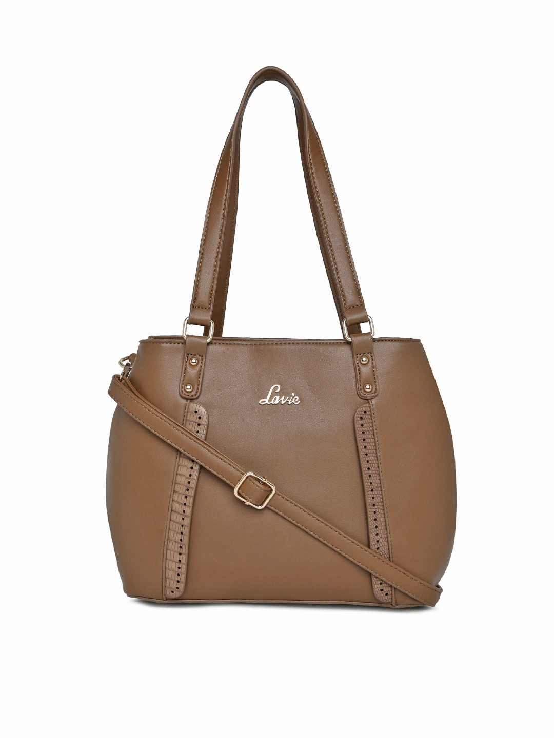 

Lavie Women Taupe Solid Shoulder Bag