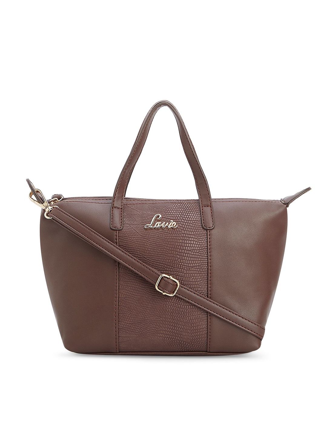 

Lavie Brown Textured Handheld Bag