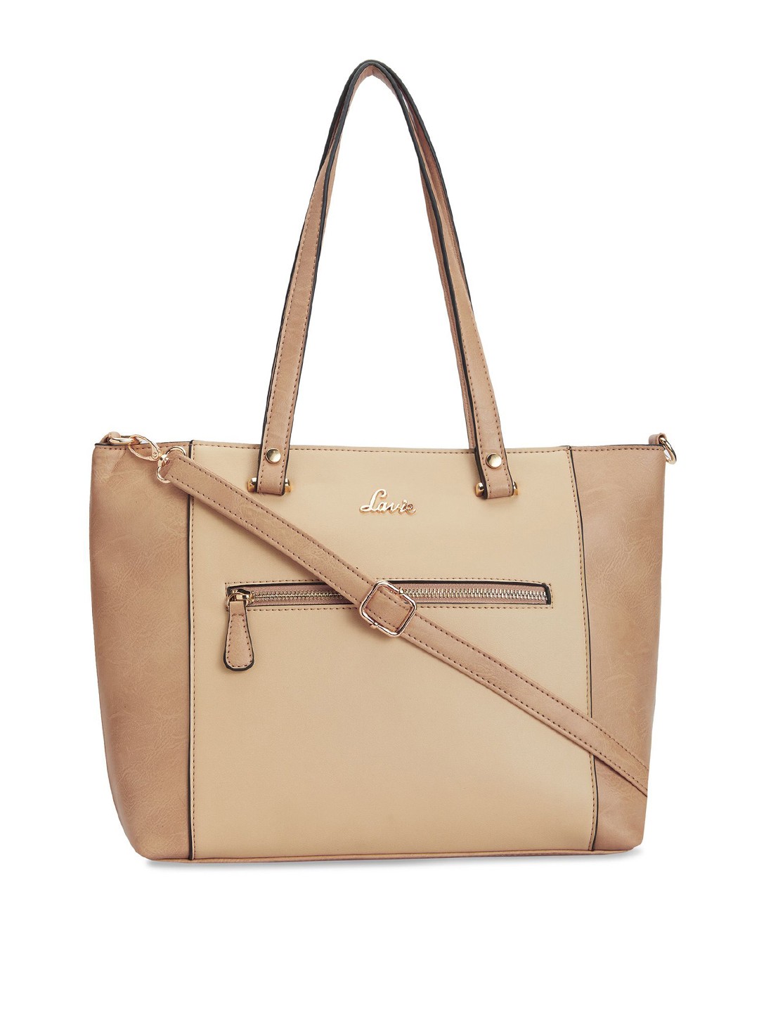 

Lavie Beige Solid Shoulder Bag