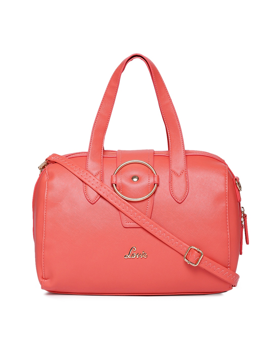 

Lavie Orange Solid Handheld Bag