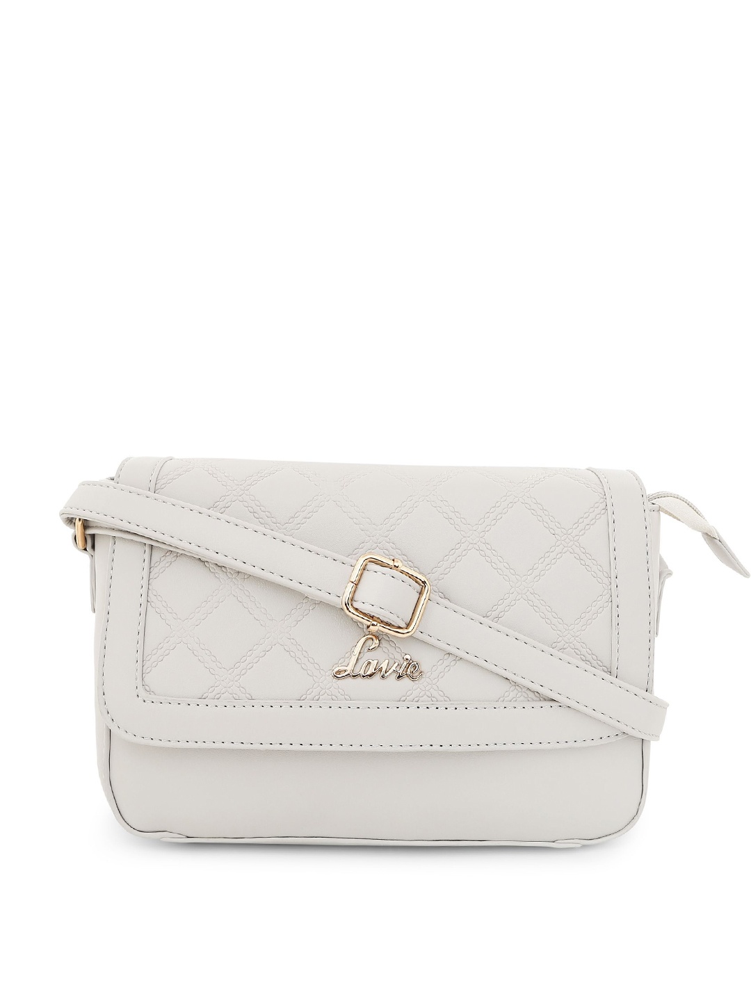 

Lavie Moritz Women Grey Textured Structured Emboss Sling Bag