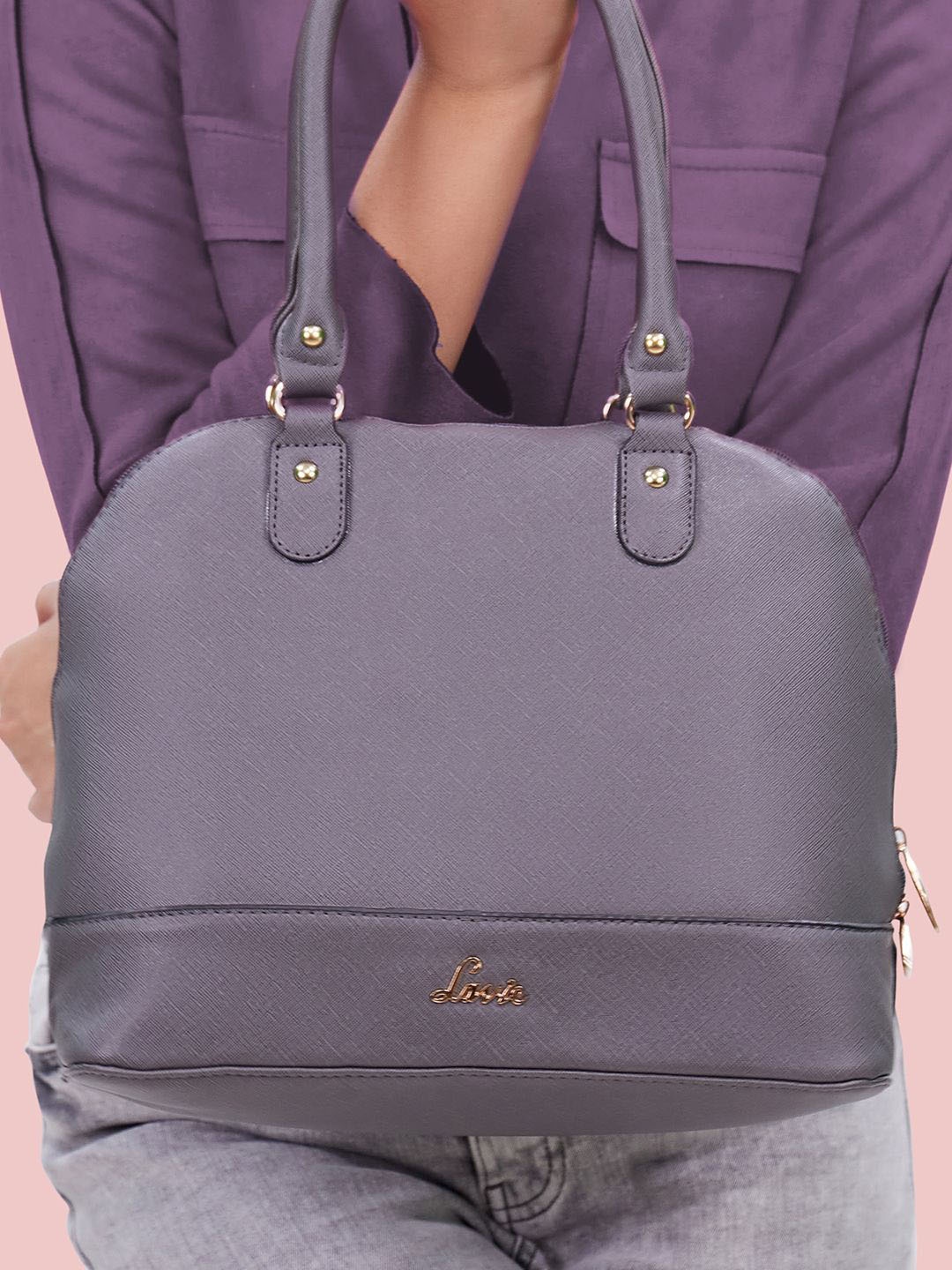 

Lavie Bardsey Women Grey Medium Satchel