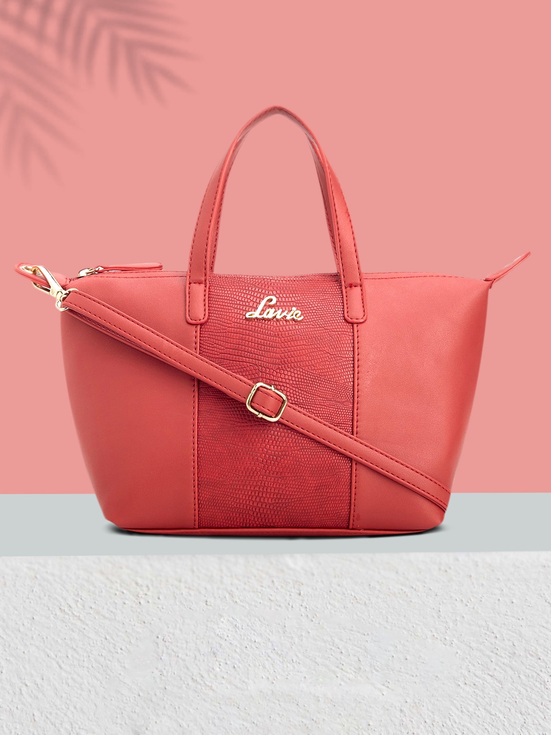 

Lavie Red Solid Handheld Bag