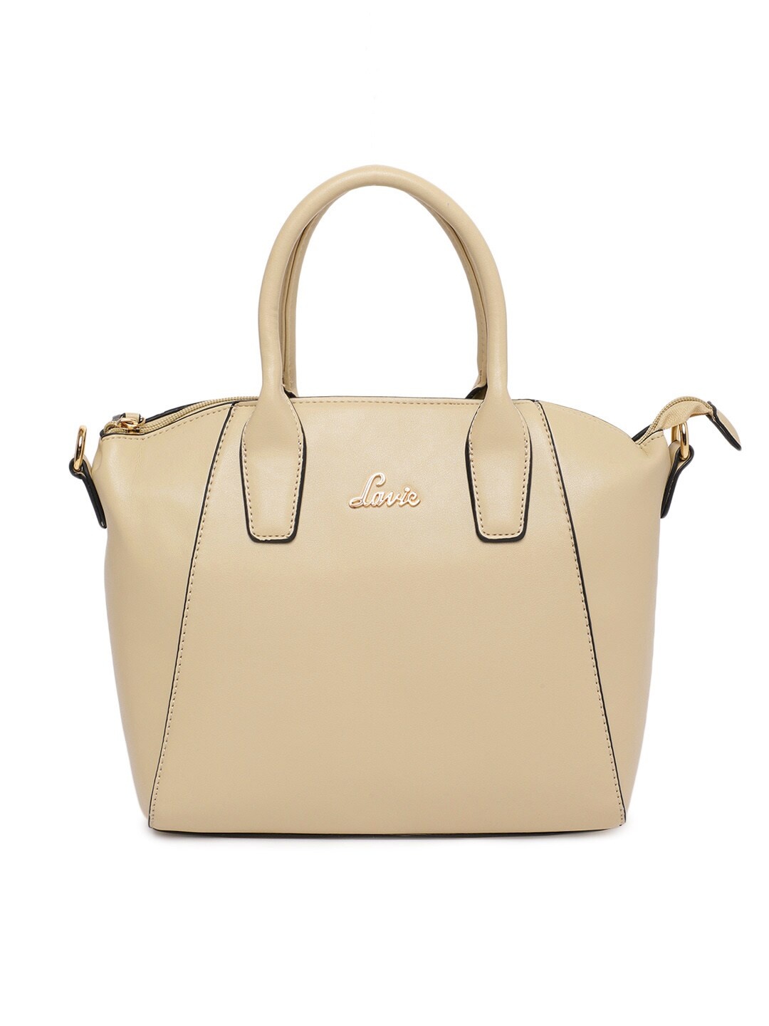 

Lavie Women Beige Solid Handheld Bag