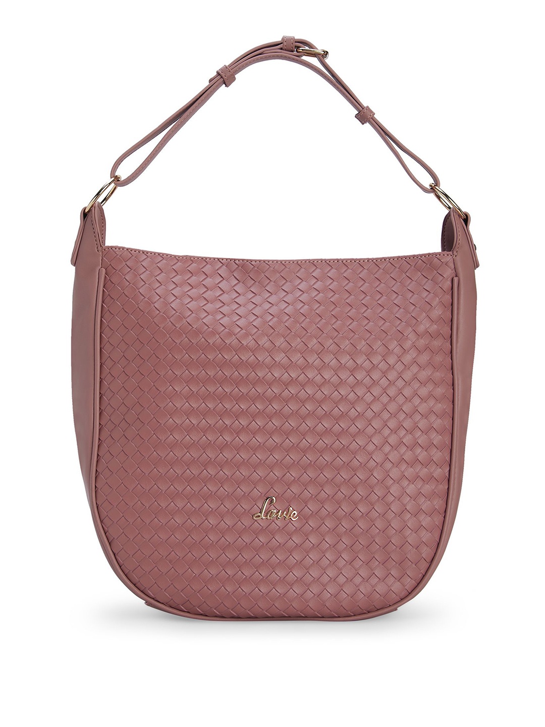

Lavie Dusty Pink Textured Hobo Bag