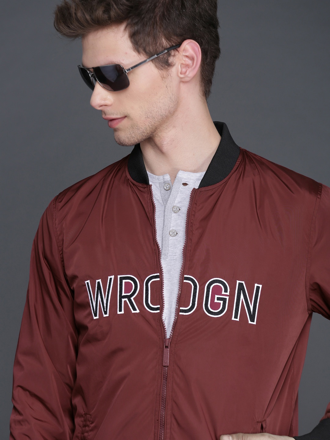 

WROGN Men Red Solid Jacket