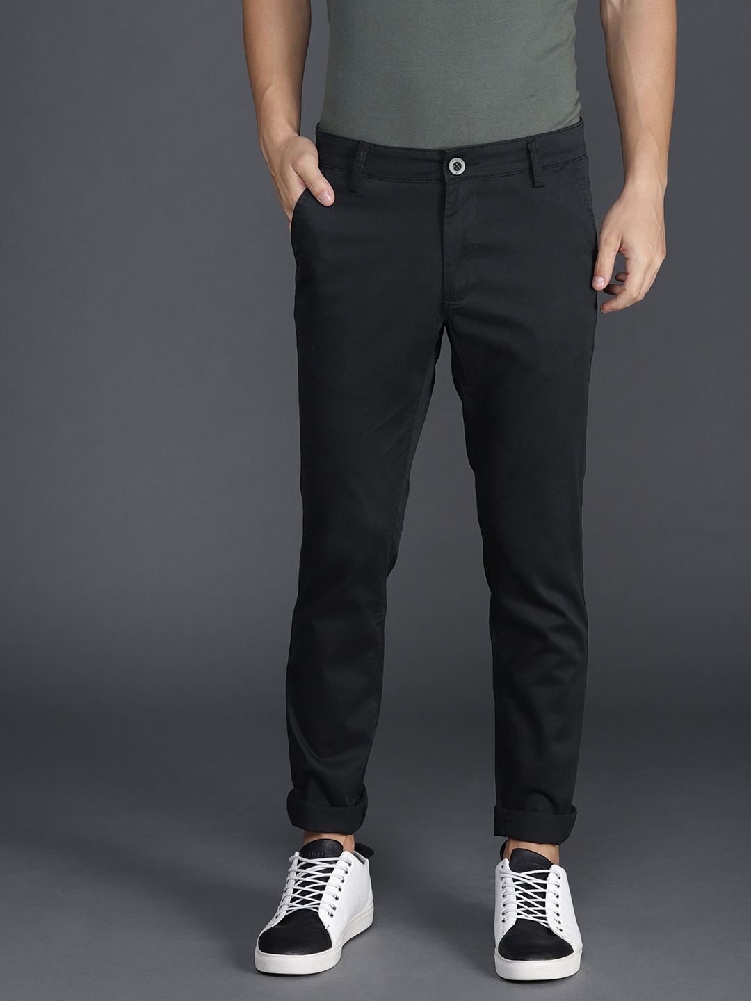 

WROGN Men Black Chinos