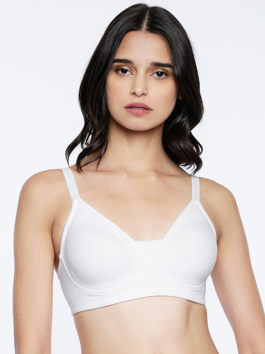 

Lady Love White Solid Non-Wired Non Padded Everyday Bra LLBR2013