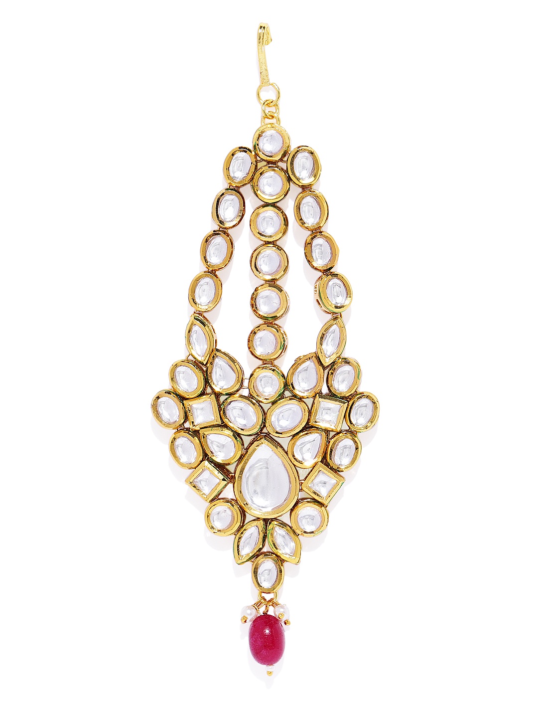 

AccessHer Gold-Toned & White Vilandi Kundan Jhumar Passa
