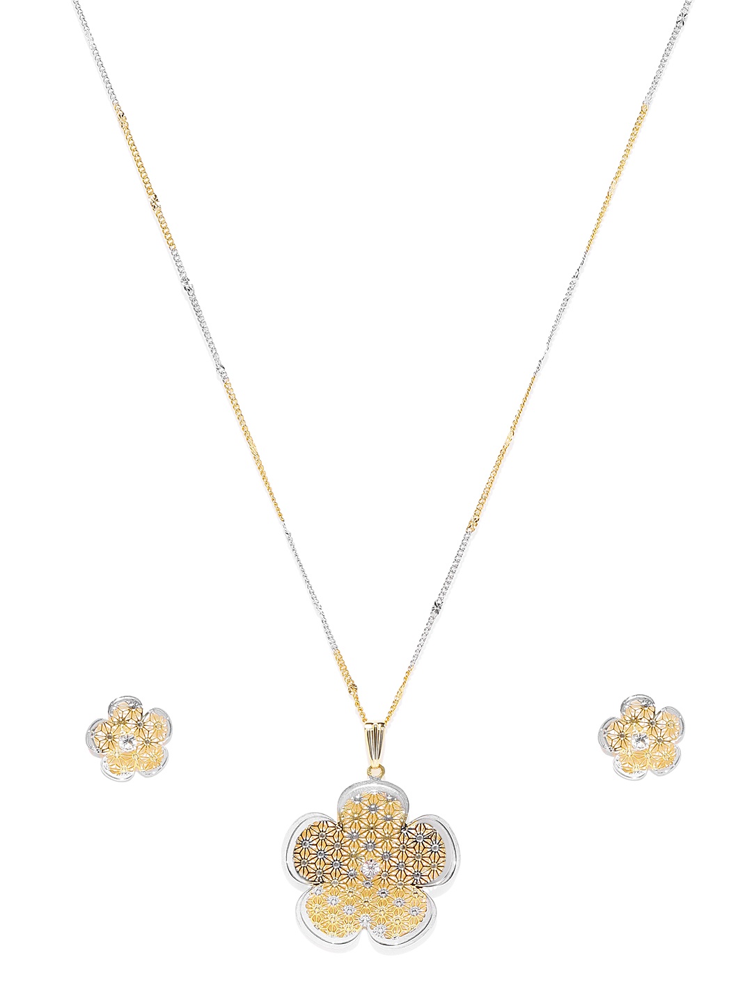 

AccessHer Gold-Plated & Silver-Toned Pendant Set
